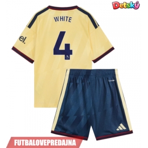 Lacne Dětský Futbalové dres Arsenal Ben White #4 2026-27 Krátky Rukáv - Tretina (+ trenírky)